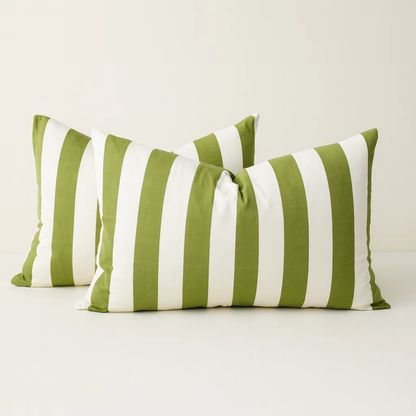 OLIVE STRIX Pillowcase Pair