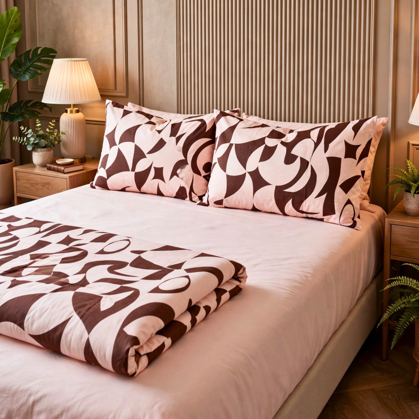 Scandi Rosewood Cotton Quilt Cover Set |Australian Home Décor