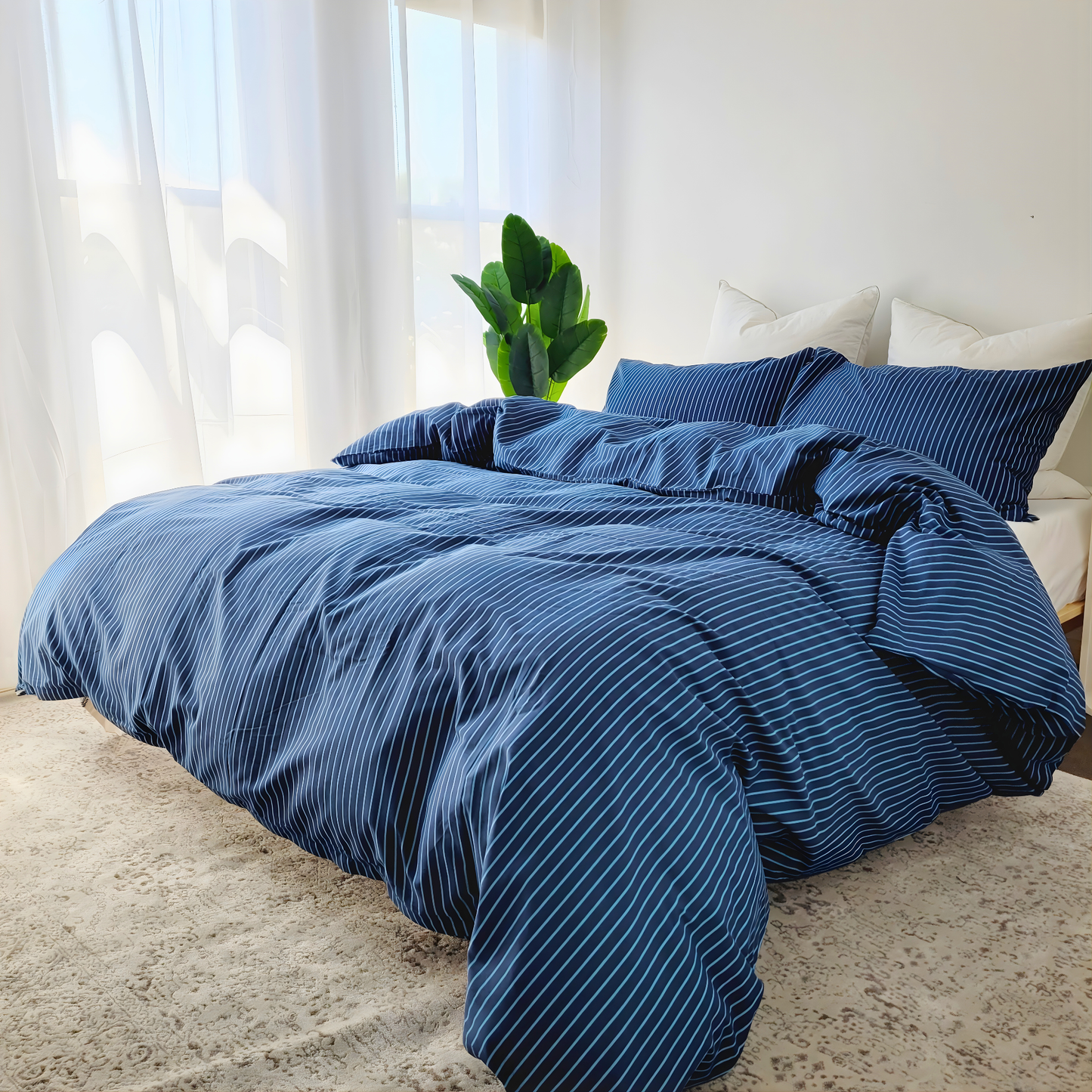 Abril -Pure  Cotton Percale Quilt Cover Set| Chemical-Free & Soft