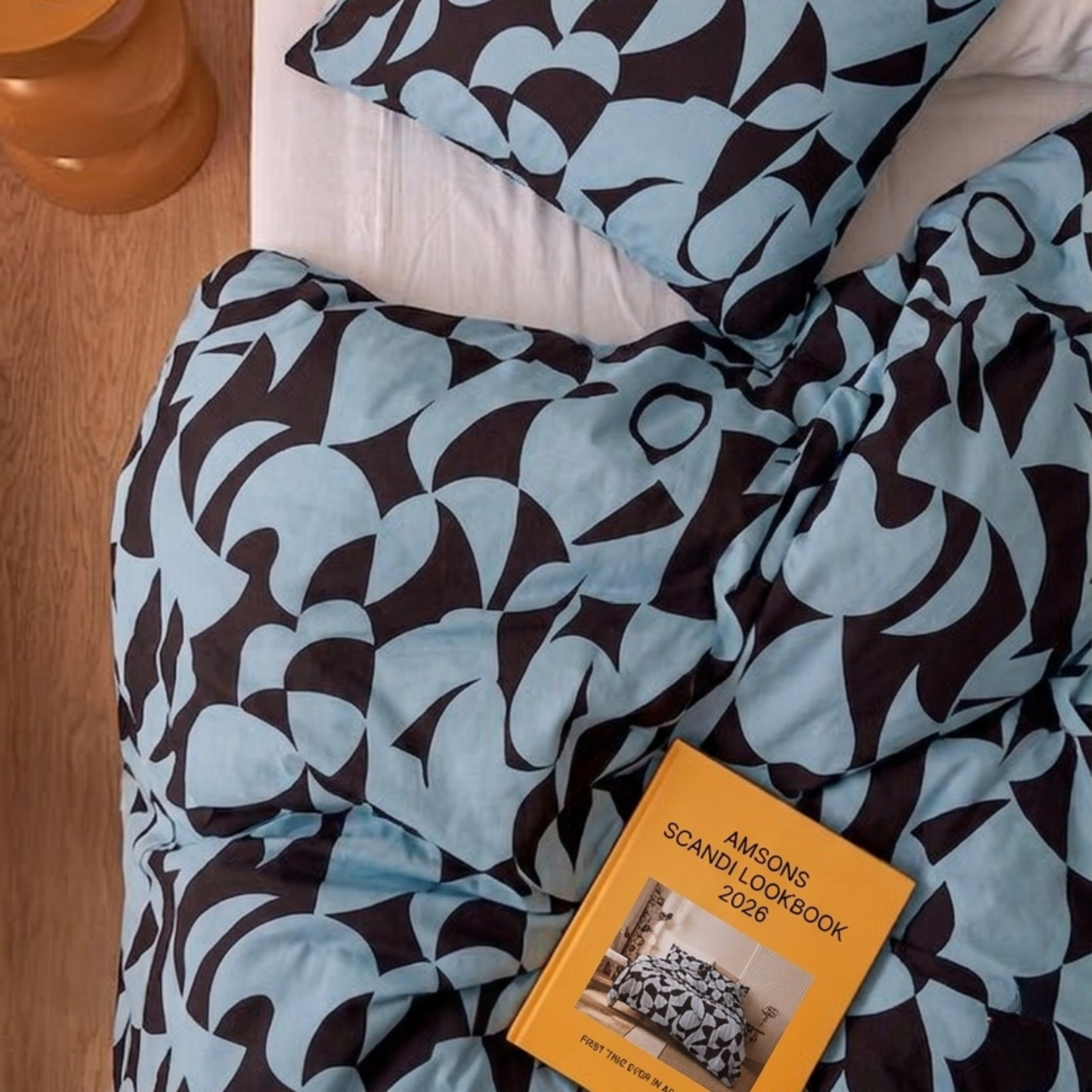 Scandi Aquafern Pure Cotton Bedding | Modern Bedroom Collection