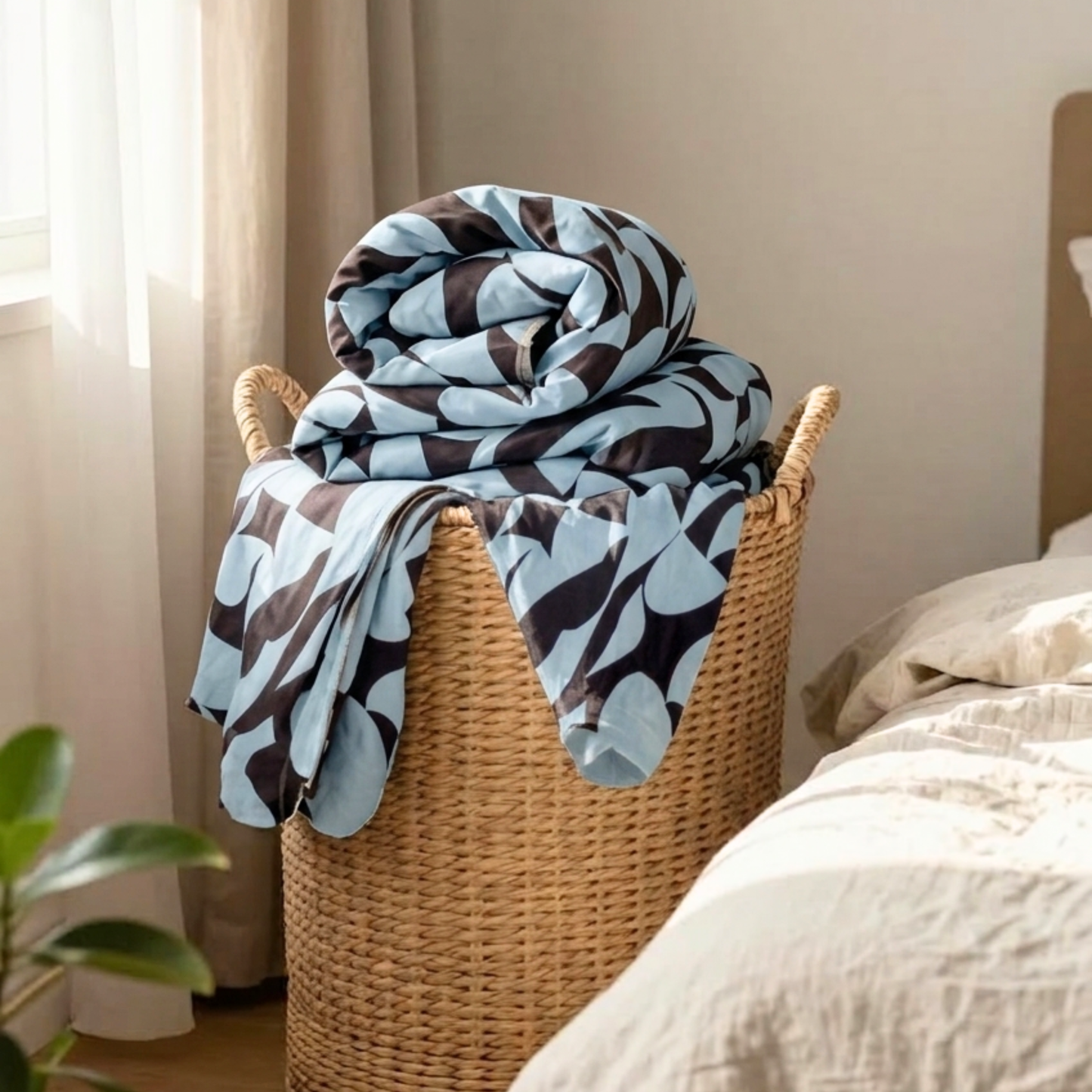 Scandi Aquafern Pure Cotton Bedding | Modern Bedroom Collection