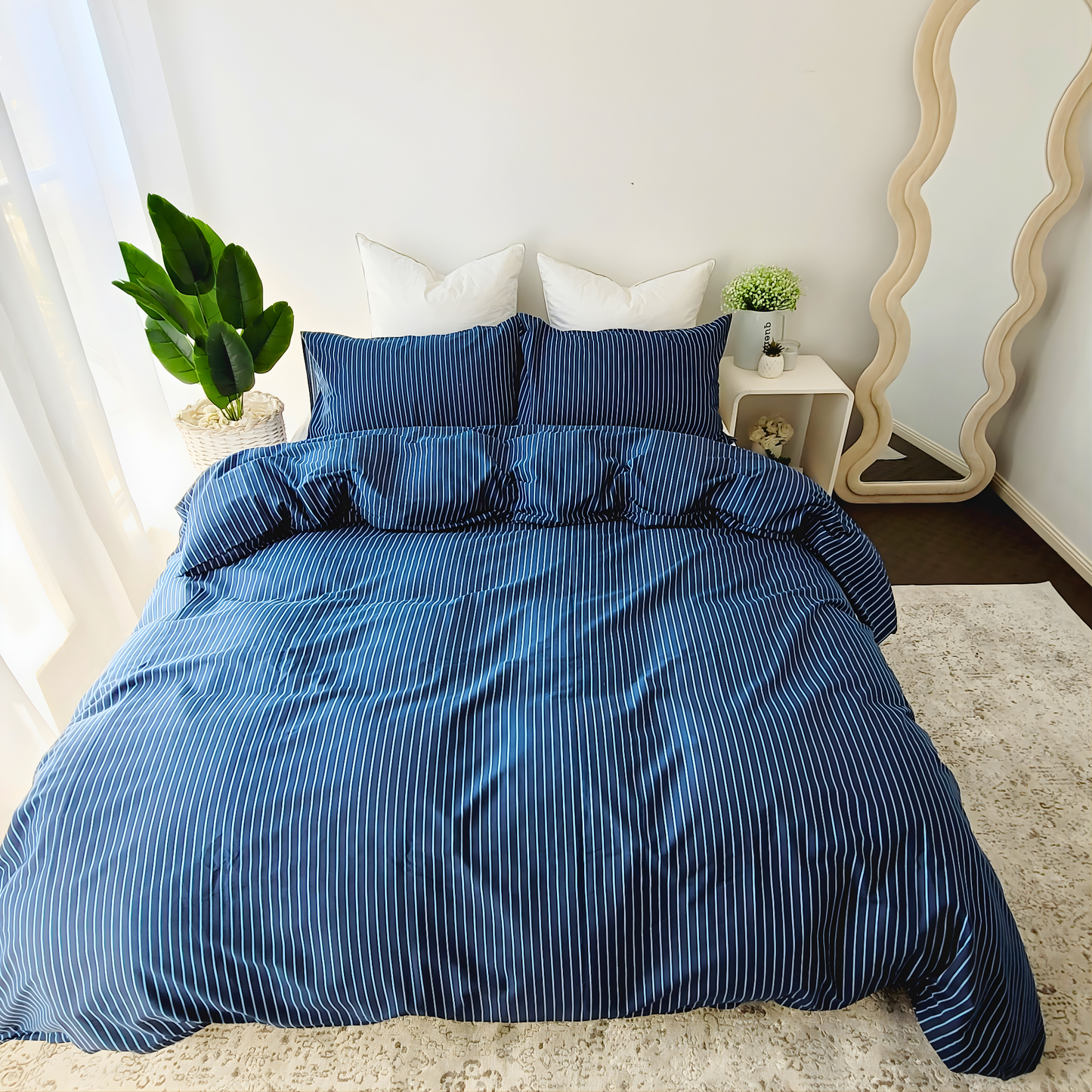 Abril -Pure  Cotton Percale Quilt Cover Set| Chemical-Free & Soft