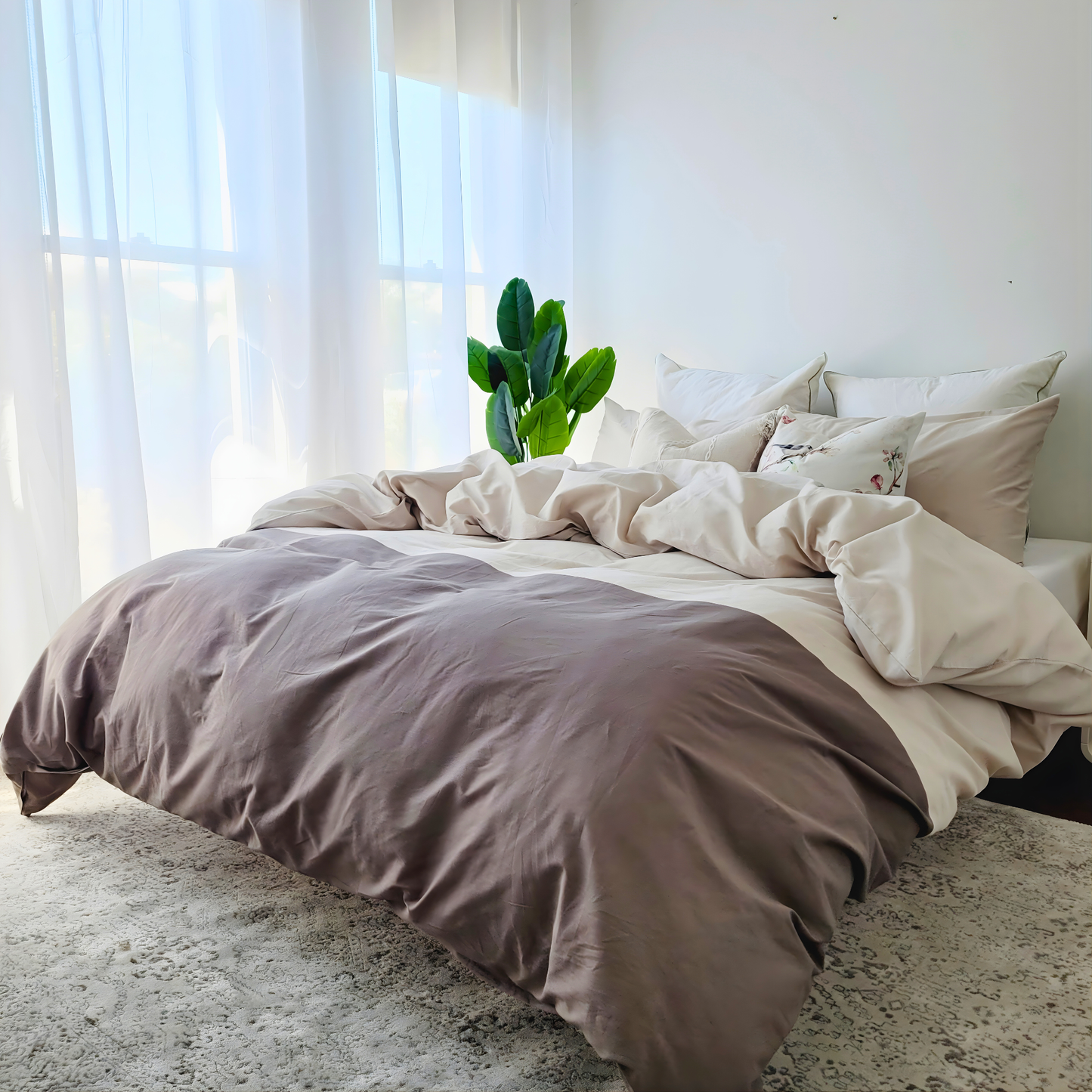 Milo-Pure  Cotton Percale Quilt Cover Set| Chemical-Free & Soft