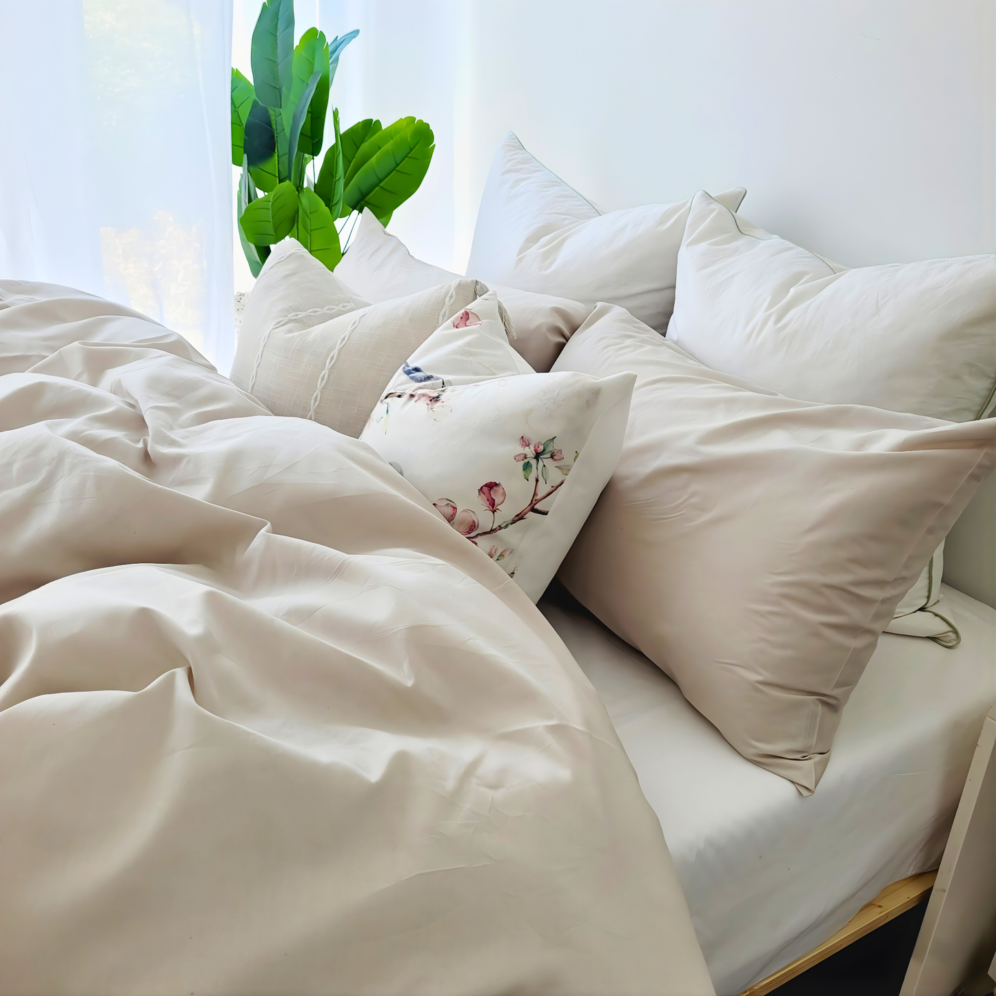 Milo-Pure  Cotton Percale Quilt Cover Set| Chemical-Free & Soft