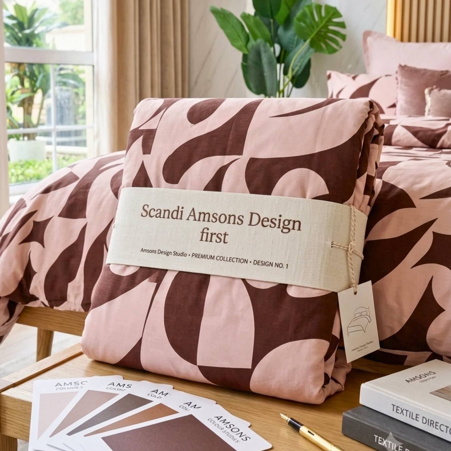 Scandi Rosewood Cotton Quilt Cover Set |Australian Home Décor