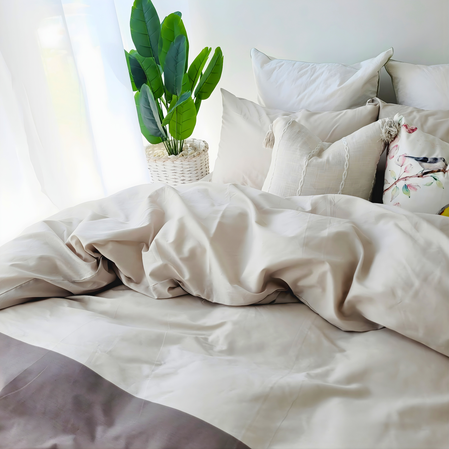 Milo-Pure  Cotton Percale Quilt Cover Set| Chemical-Free & Soft