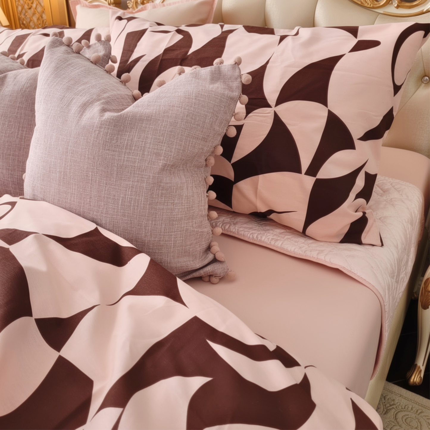 Scandi Rosewood Cotton Quilt Cover Set |Australian Home Décor