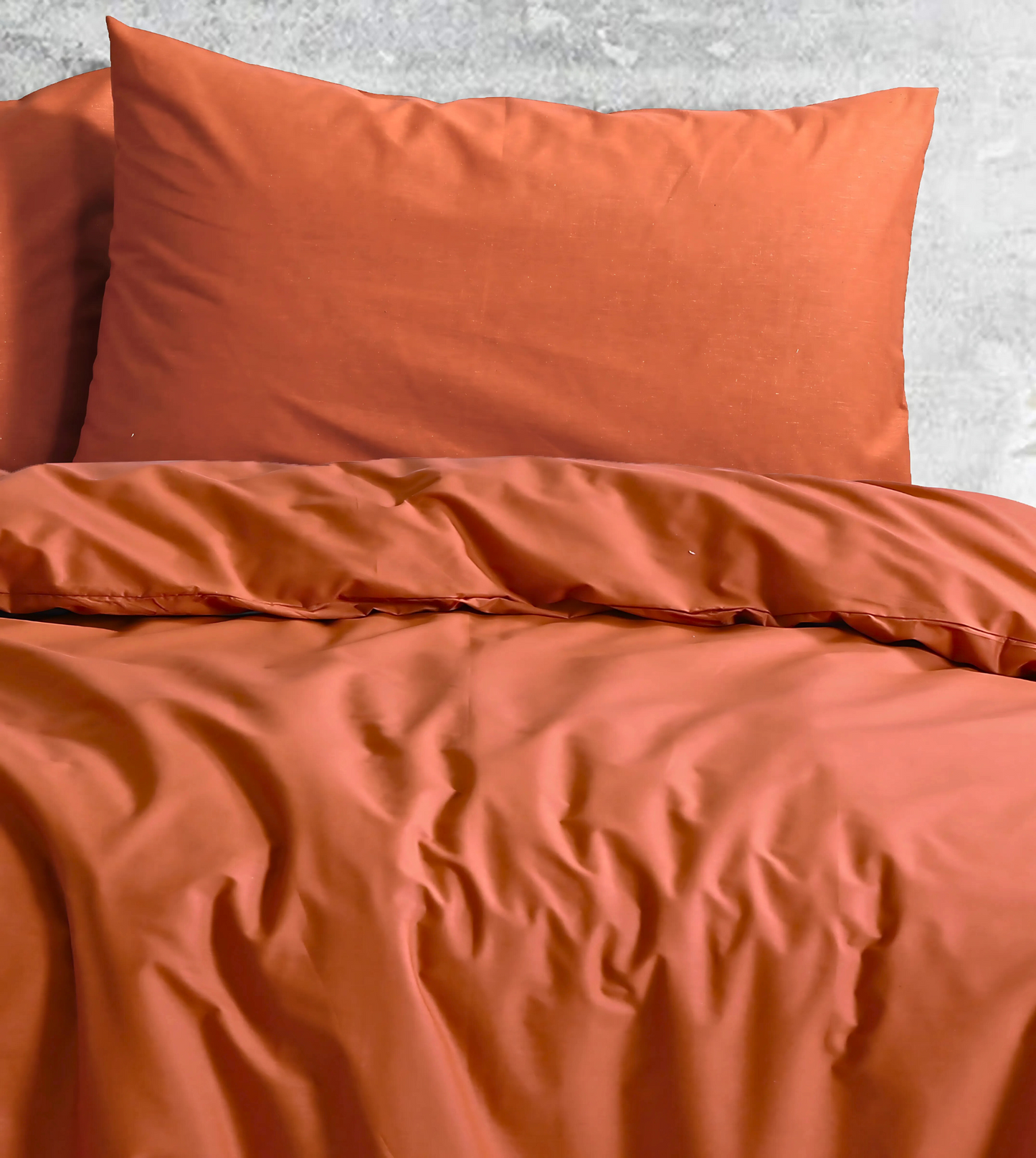 Royal Cotton Quilt Cover Set with European Pillow Covers | Rust