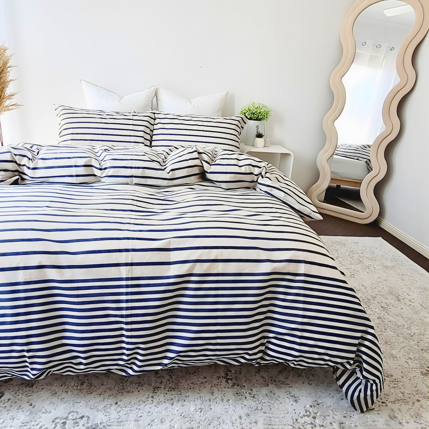 Ava Quilt Cover Set-Moisture-Wicking Fabric in Pure Cotton Percale