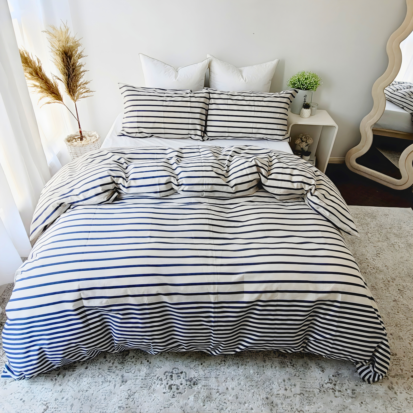 Ava Quilt Cover Set-Moisture-Wicking Fabric in Pure Cotton Percale