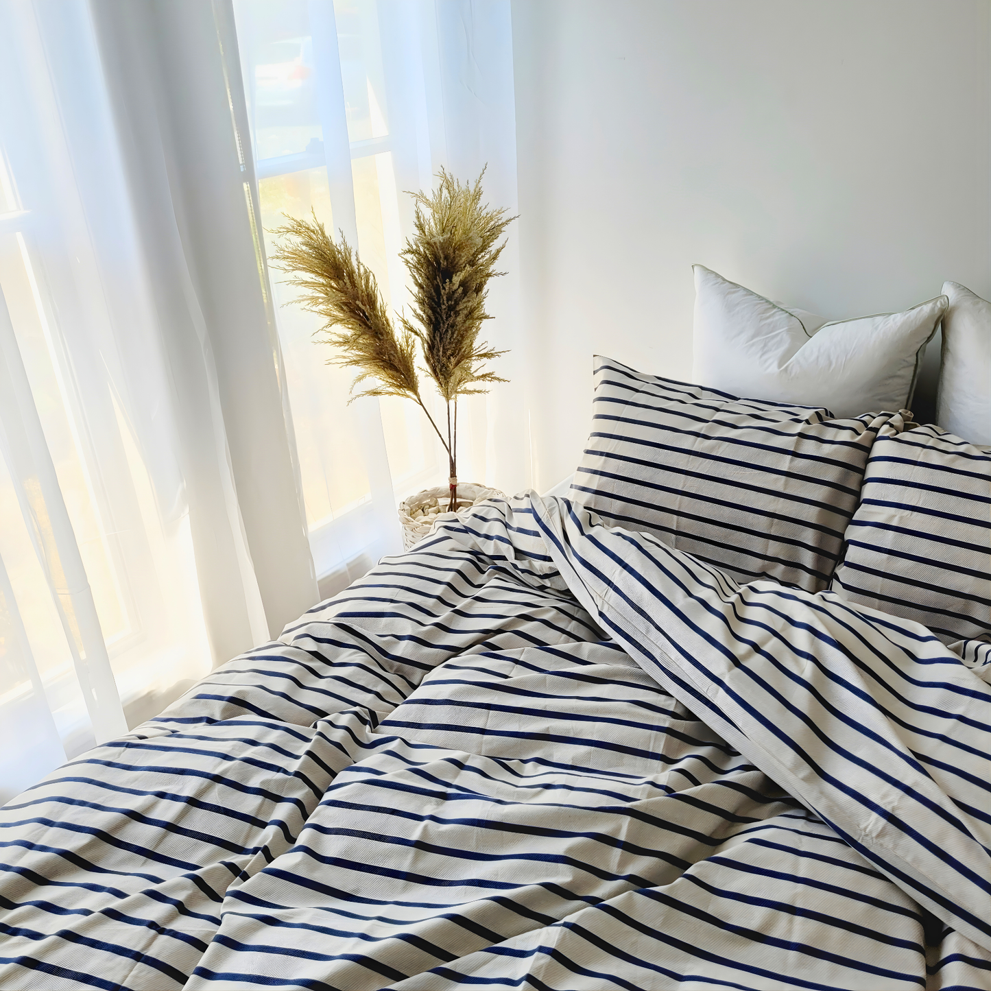 Ava Quilt Cover Set-Moisture-Wicking Fabric in Pure Cotton Percale