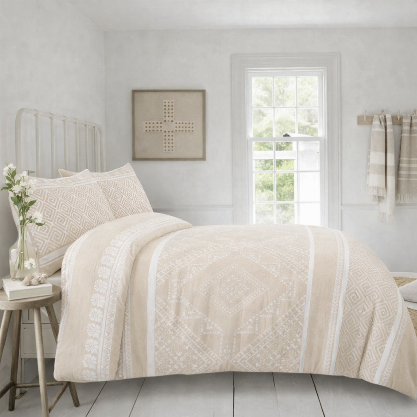 Hampton Beige-Lightweight Warmth with a Polished Look | Pure Cotton