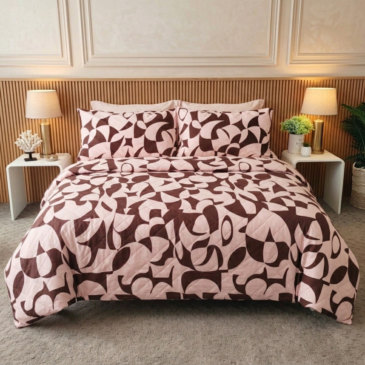Scandi Rosewood Bedspread Set
