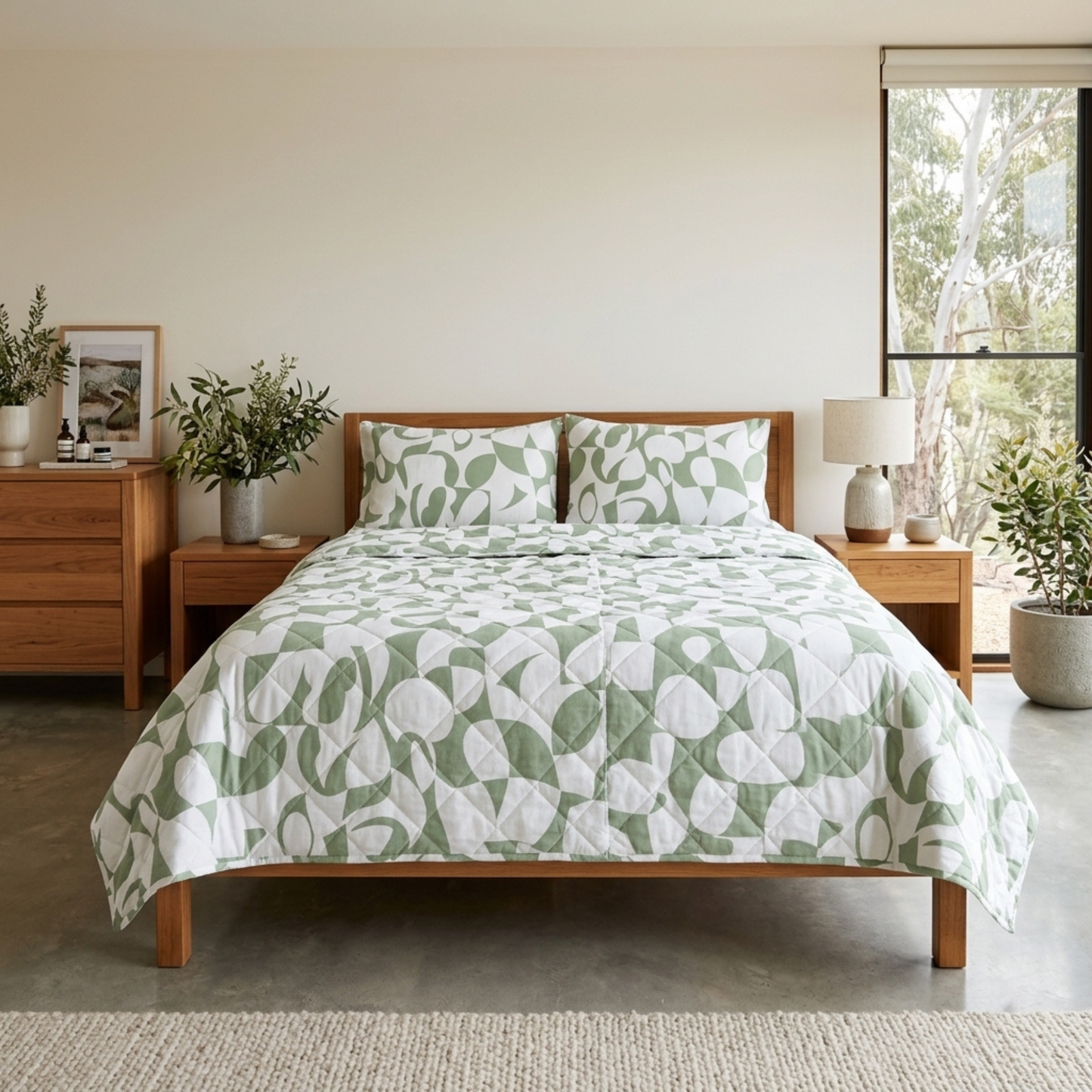 Scandi Sage Bedspread
