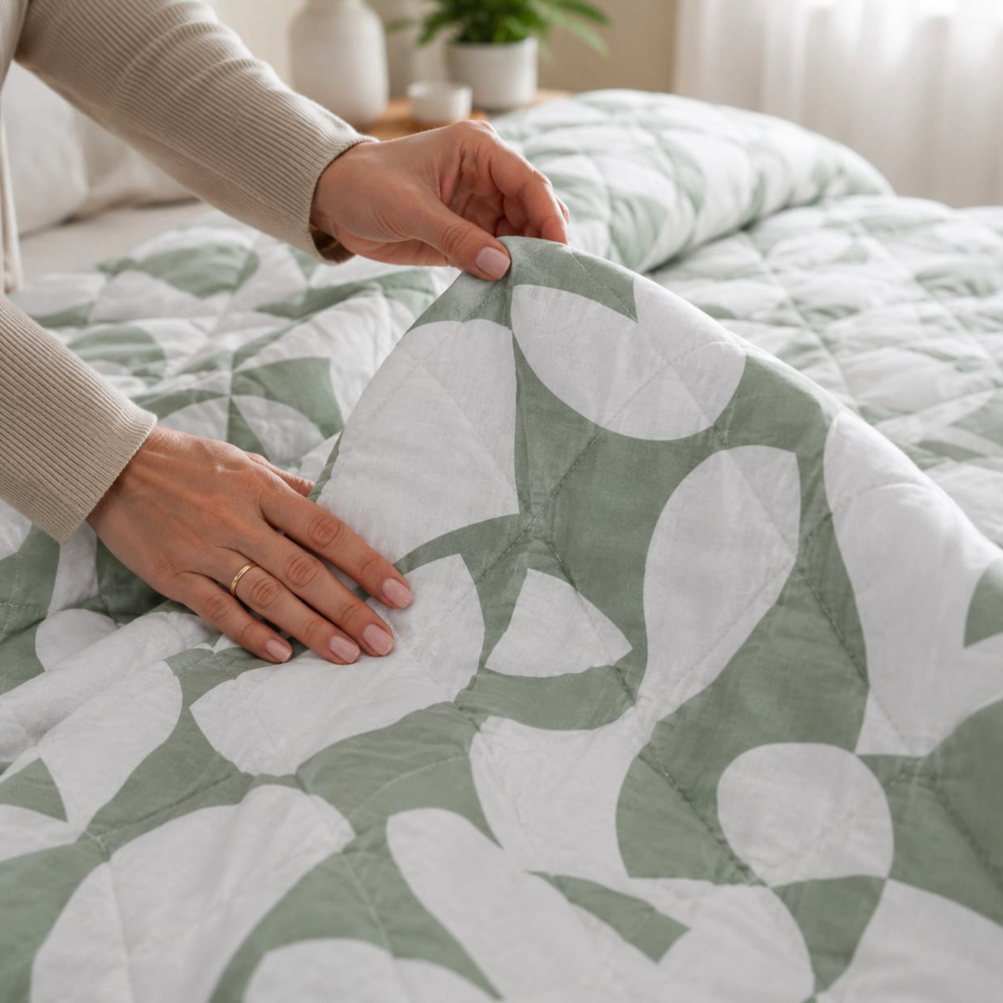Scandi Sage Bedspread