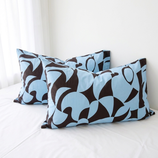 Pure Cotton Standard Pillowcases – Scandi Aquafern