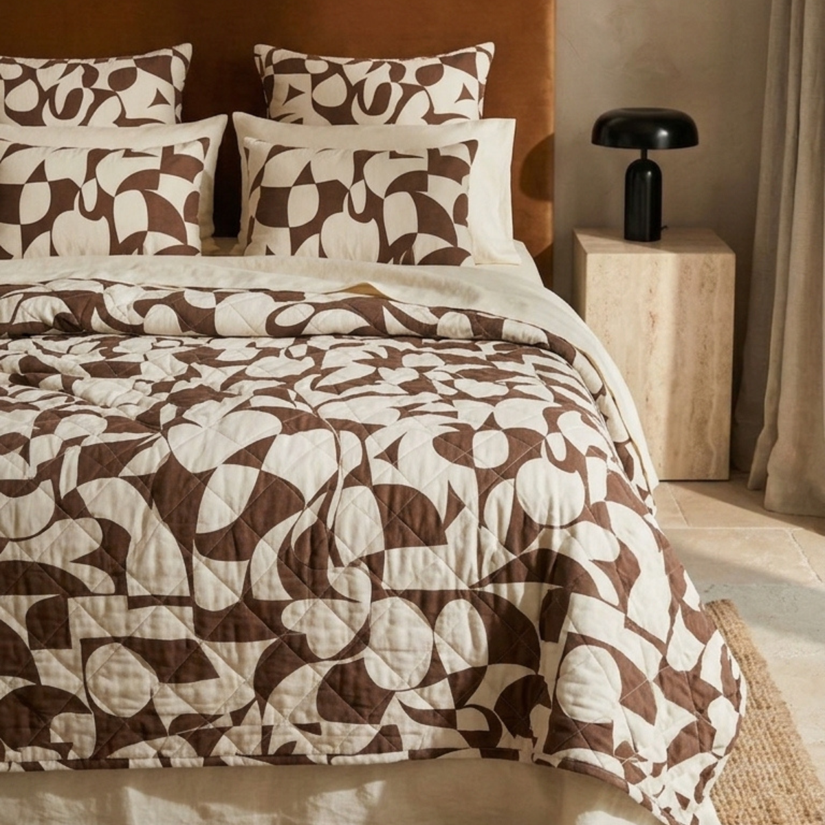 Scandi Taupe Bedspread Set