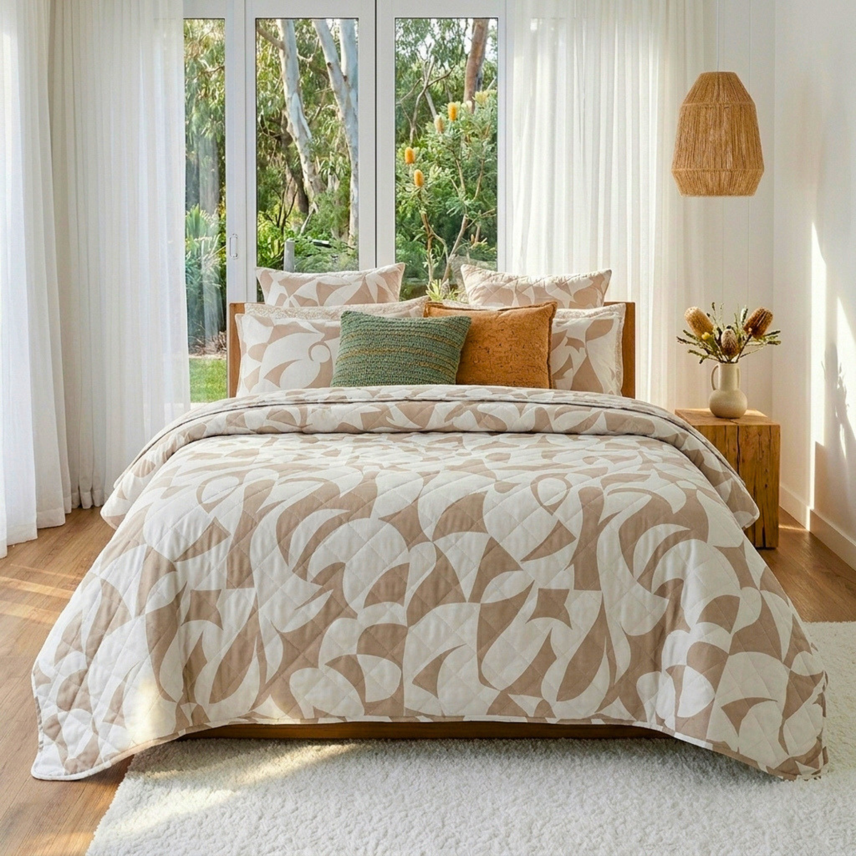 Scandi Beige  Bedspread
