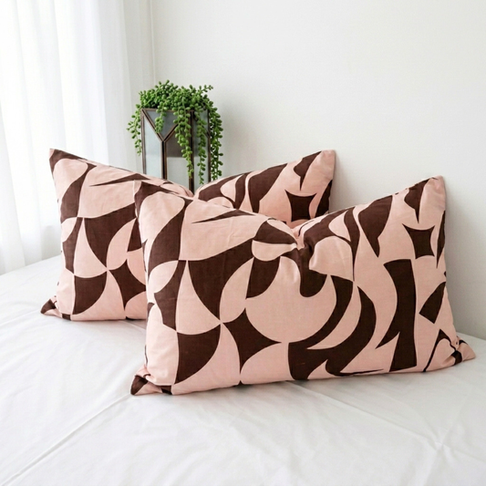 Pure Cotton Standard Pillowcases – Scandi Rosewood