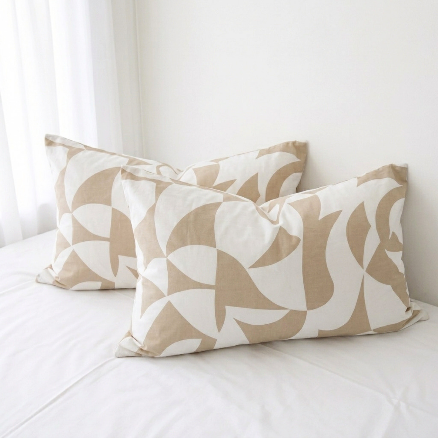 Pure Cotton Standard Pillowcases – Scandi Beige