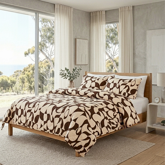 Scandi Taupe Bedspread Set