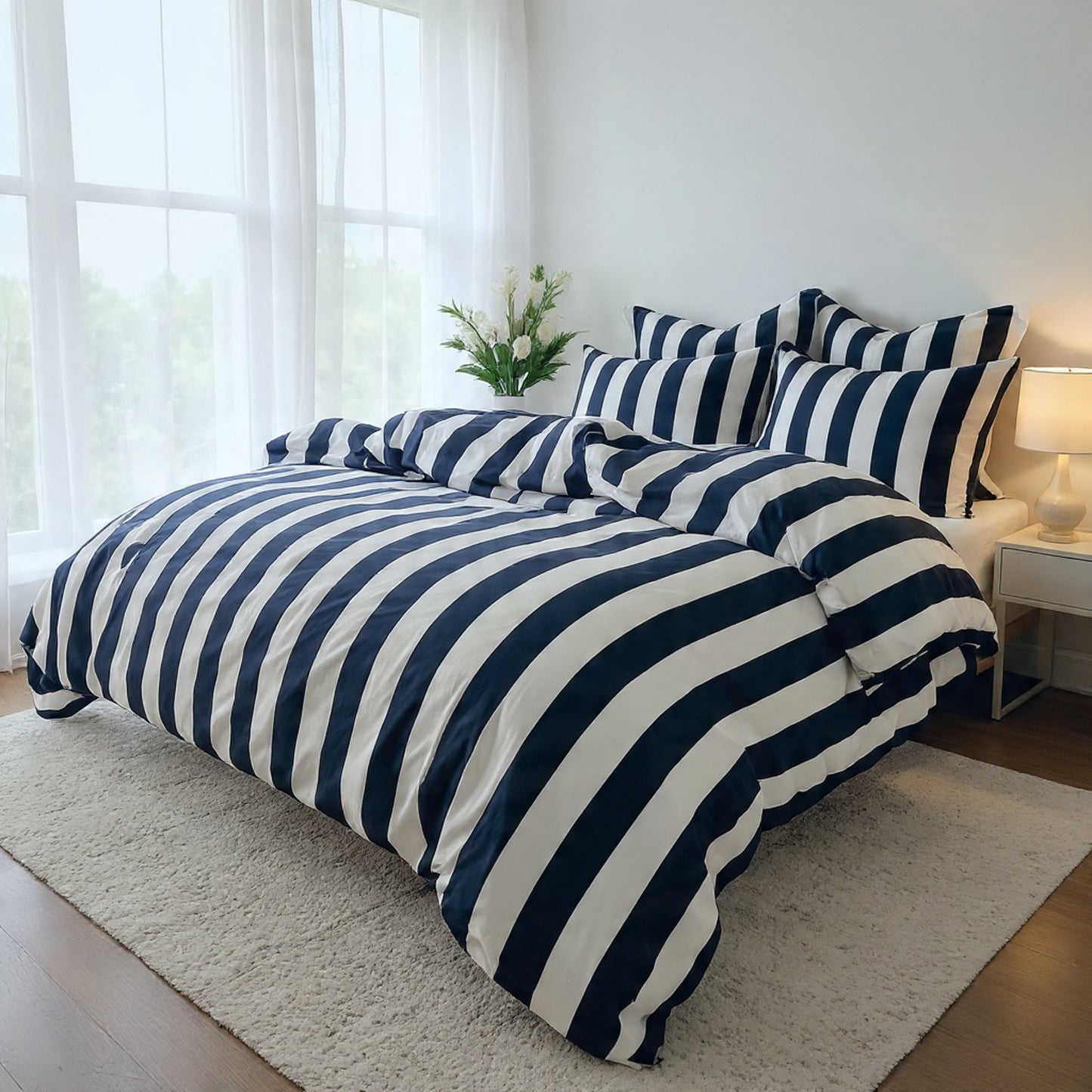 Navy Strix Microfiber Quilt Cover – Ultra-Soft & Luxury Bedding