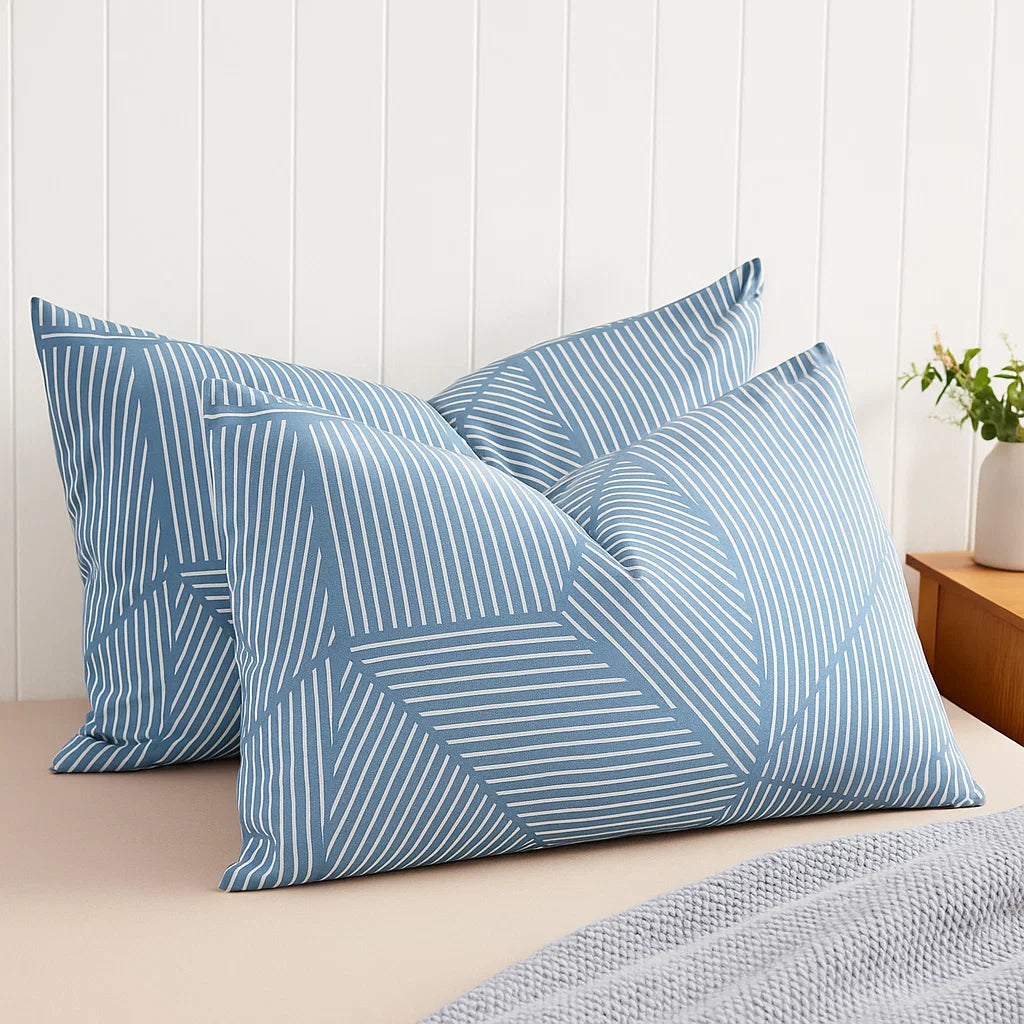 Santorini Charm Pillowcases-Standard size | 100% Cotton