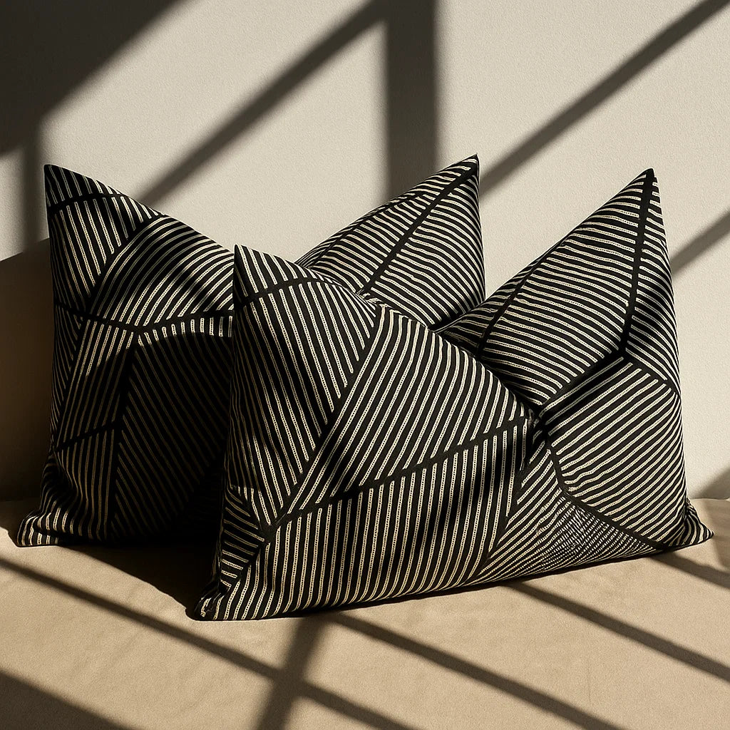 Eclipse Ivory Pillowcases-Standard size | 100% Cotton