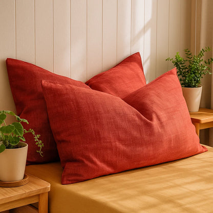 Coral Textured Print Pillowcases-Standard size | 100% Cotton