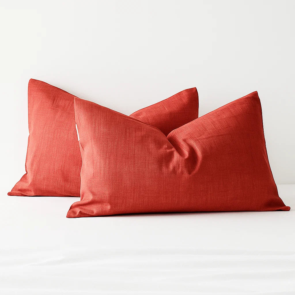 Coral Textured Print Pillowcases-Standard size | 100% Cotton