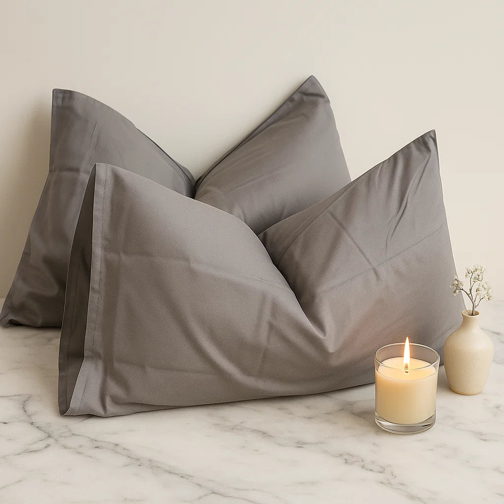 Greige Pillowcases – Standard Size | 100% Cotton