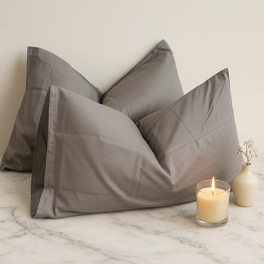 Greige Pillowcases – Standard Size | 100% Cotton
