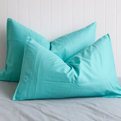 Aqua Green Pillowcases – Standard Size | 100% Cotton