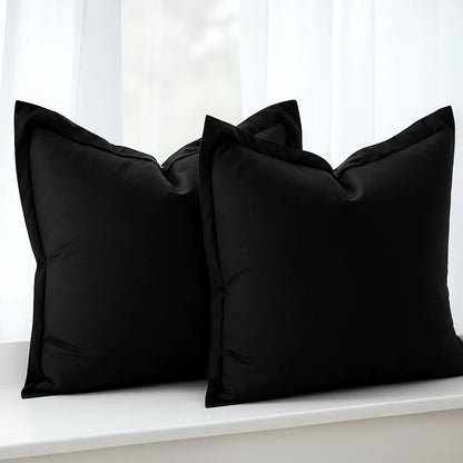 Black Europeon Pillowcase | 65x65cm
