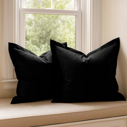 Black Europeon Pillowcase | 65x65cm
