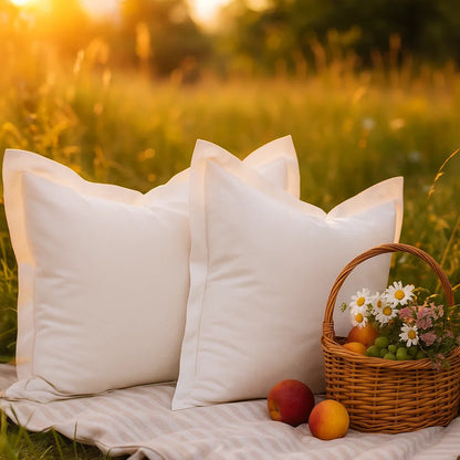 White Europeon Pillowcase | 65x65cm
