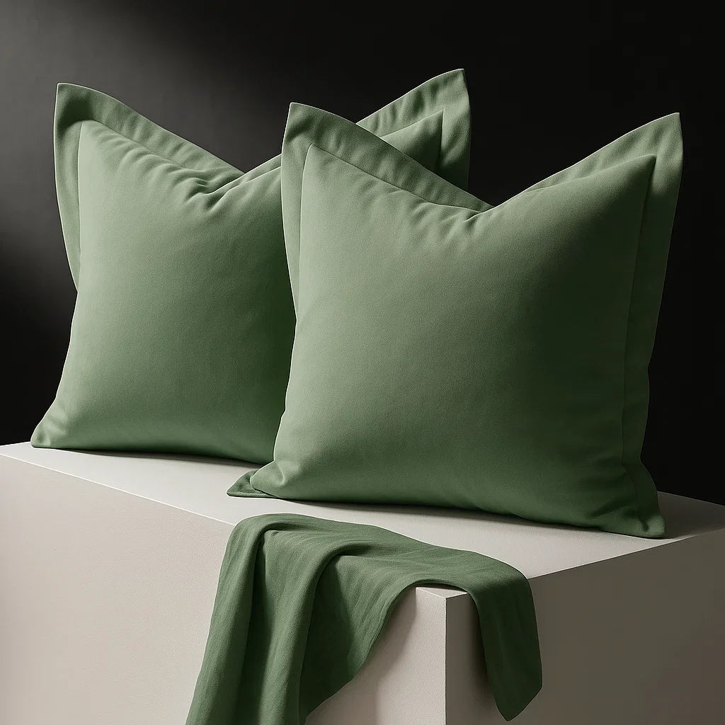 Light Sage Europeon Pillowcase | 65x65cm