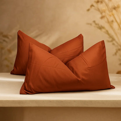 Rust Pillowcases-Standard size | 100% Cotton
