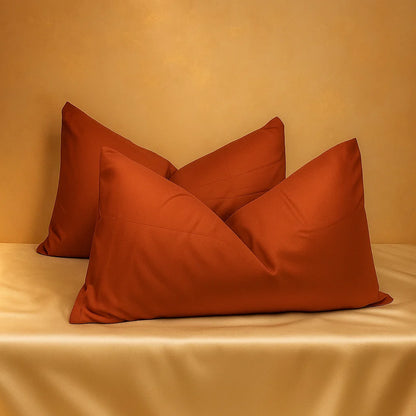 Rust Pillowcases-Standard size | 100% Cotton