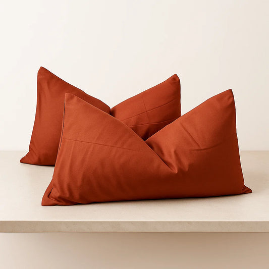 Rust Pillowcases-Standard size | 100% Cotton