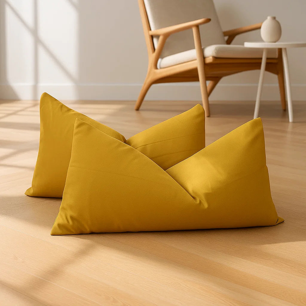 Mustard Pillowcases-Standard size | 100% Cotton