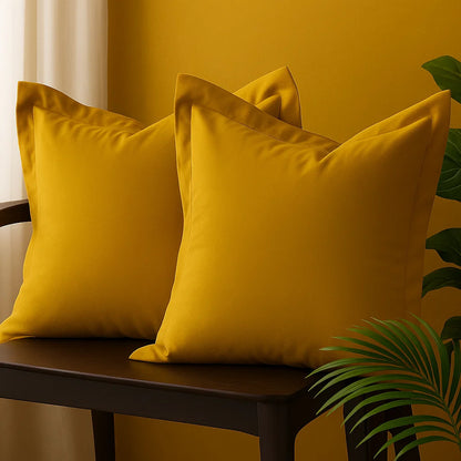 Mustard Europeon Pillowcase | 100% Cotton