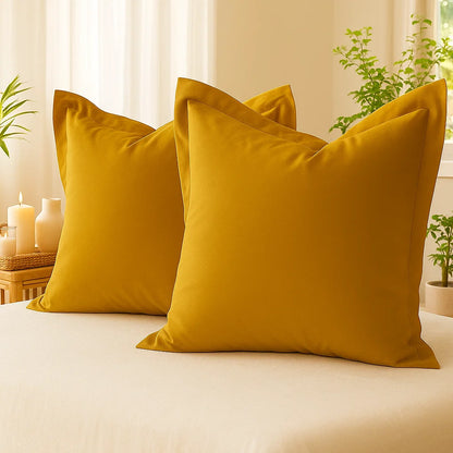 Mustard Europeon Pillowcase | 100% Cotton