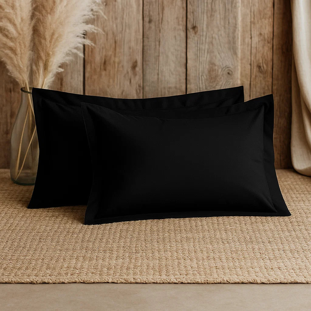 Black Pillowcases | Standard size