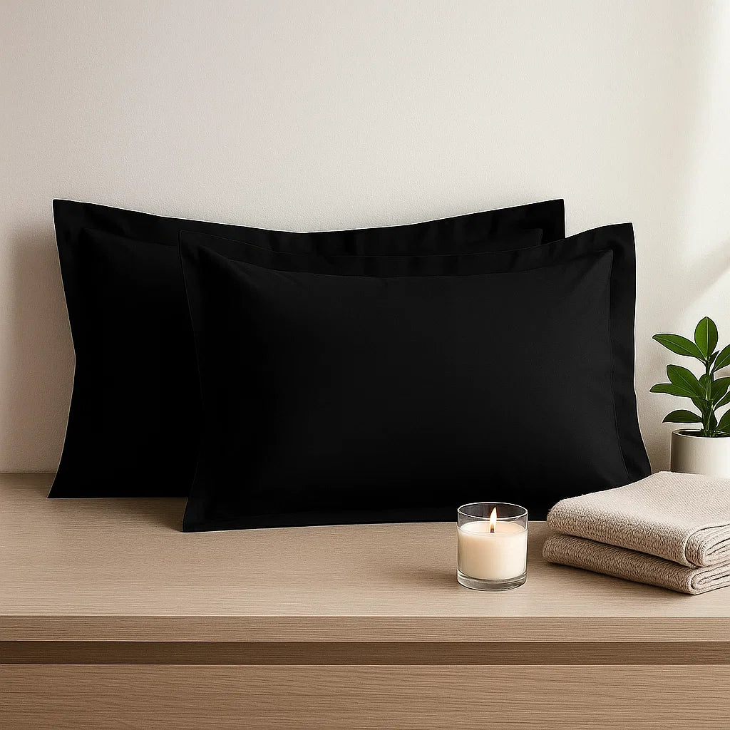Black Pillowcases | Standard size