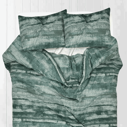 100 % Cotton Doona Cover with Extra Standard Pillow Covers | Eden Sage