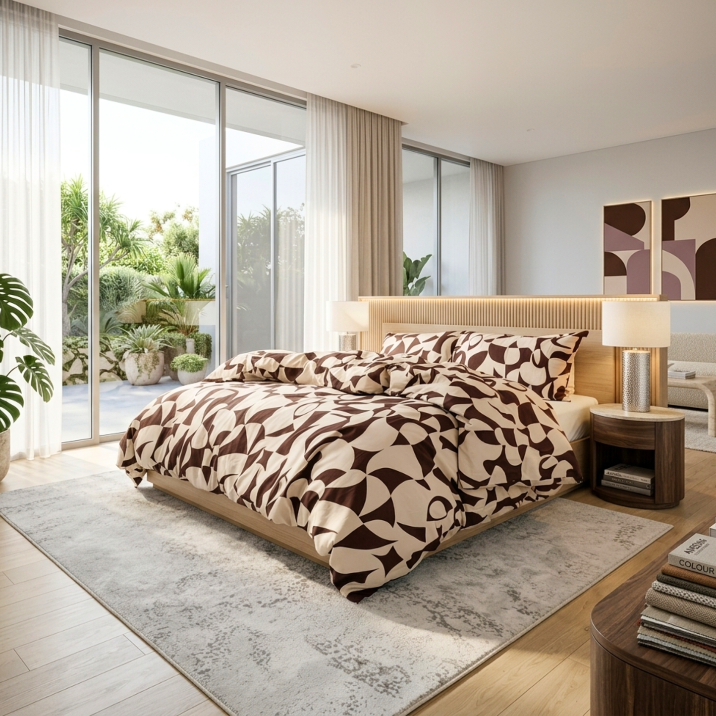 Scandi Taupe Pure Cotton Quilt Cover Set