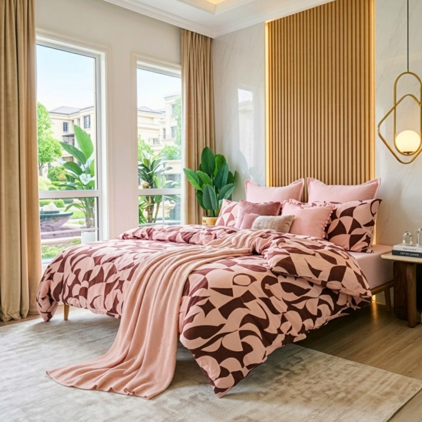 Scandi Rosewood Cotton Quilt Cover Set |Australian Home Décor