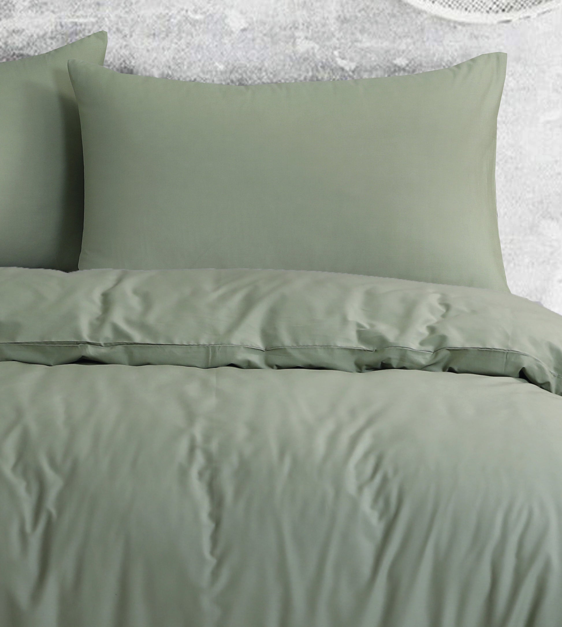 Duvet Cover with Extra Standard Pillow Covers | Royale Cotton Light Sage