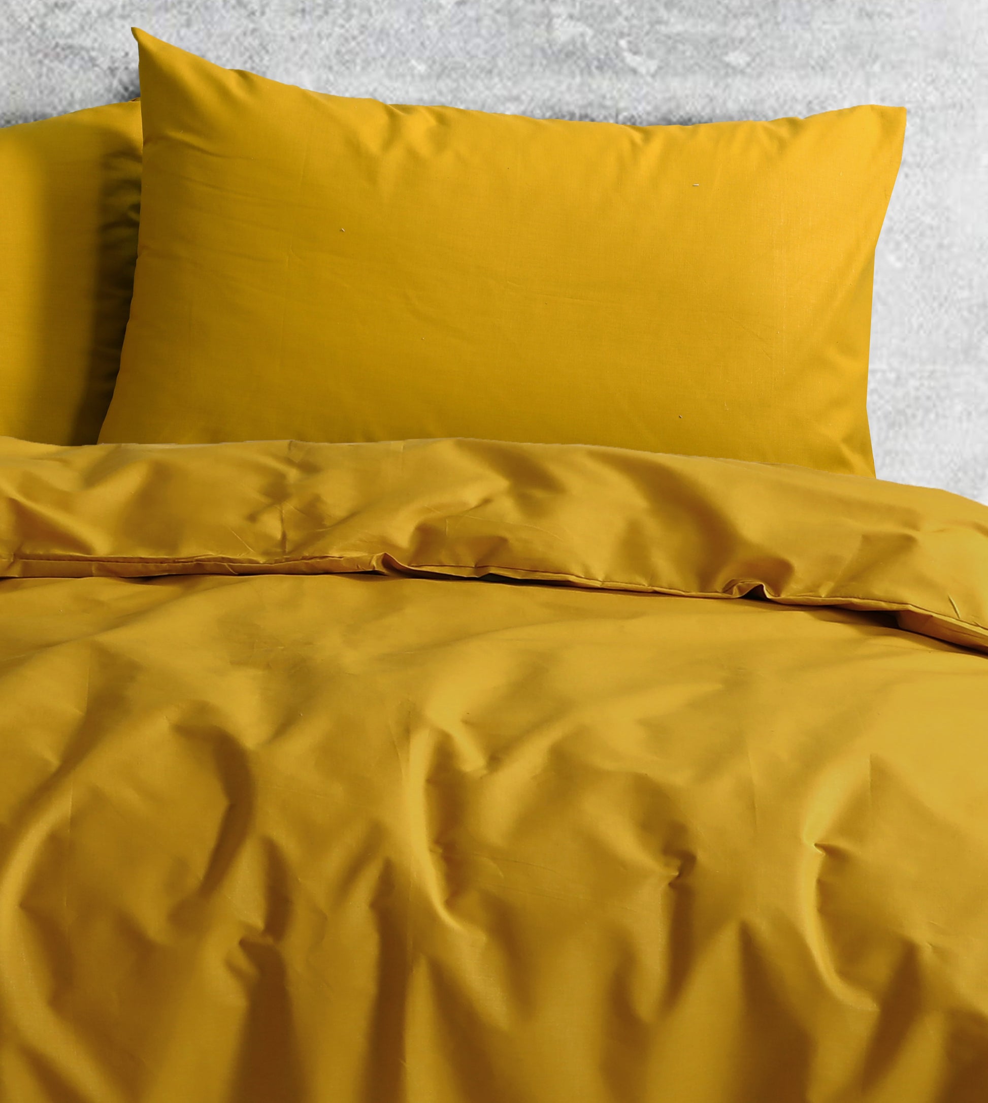 Duvet Cover with Extra Standard Pillow Covers pair | Royale Cotton Mustard